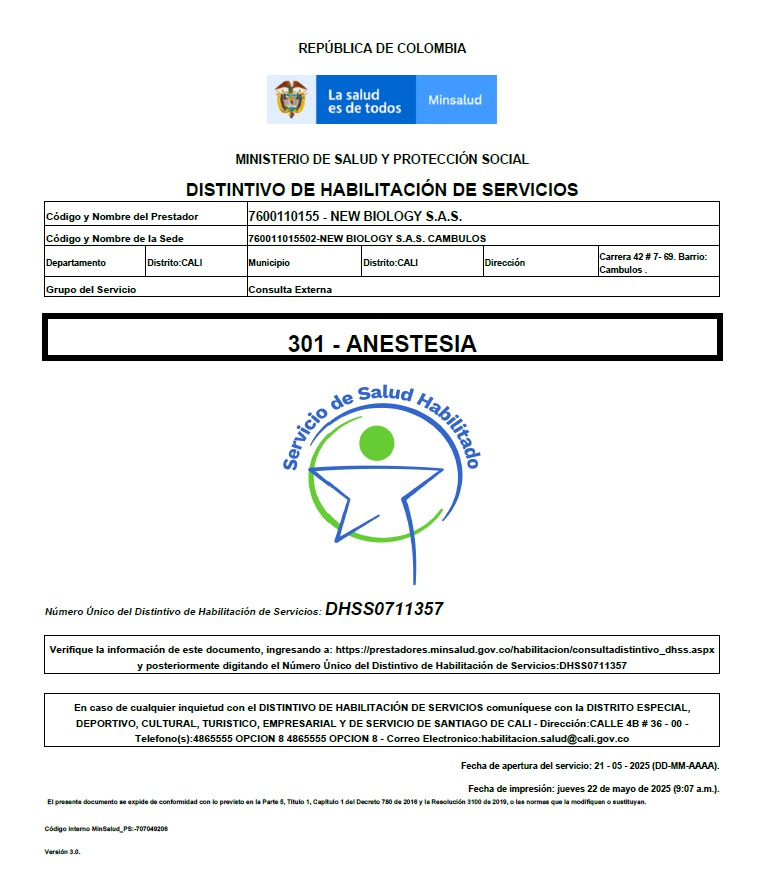 Anestesia